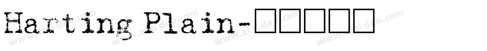 Harting Plain字体转换